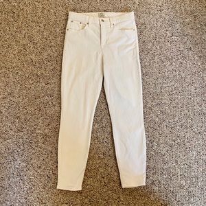 J.Crew 9” High Rise White Skinny Jean